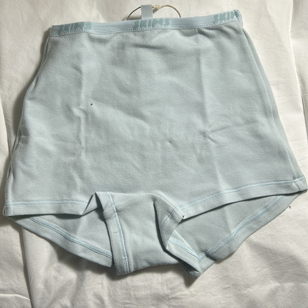 Xxs SKIMS Light Blue High-Waist Briefs - Picture 2 of 4